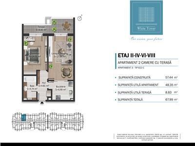 Vanzare apartament 2 camere in bloc nou, 0 comision, B-dul Bucuresti