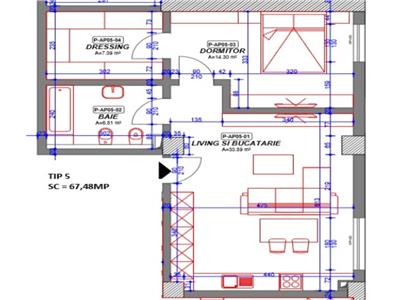 Vanzare apartament 2 camere in bloc nou, zona 9 Mai